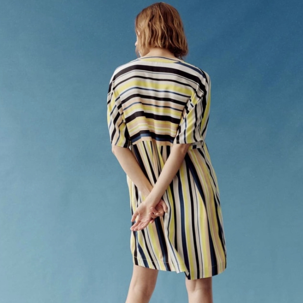 Peter Som for Anthropologie Naxos Striped Tunic Dress, Size S Petite - Picture 2 of 10
